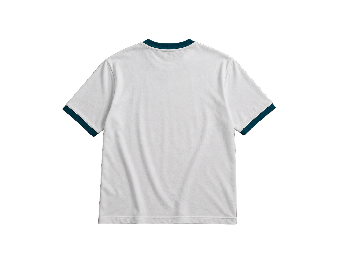 TEAL RINGER WHITE OVERSIZED T-SHIRT
