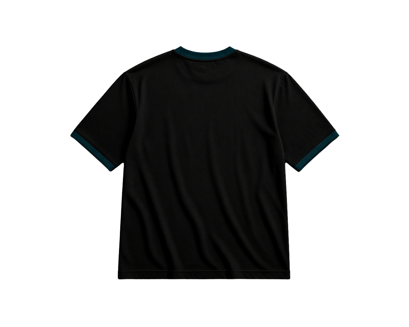 TEAL RINGER BLACK OVERSIZED T-SHIRT