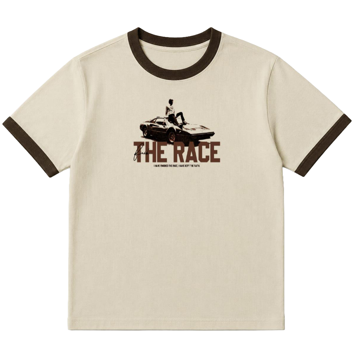 Printed Ringer "Beige 01"